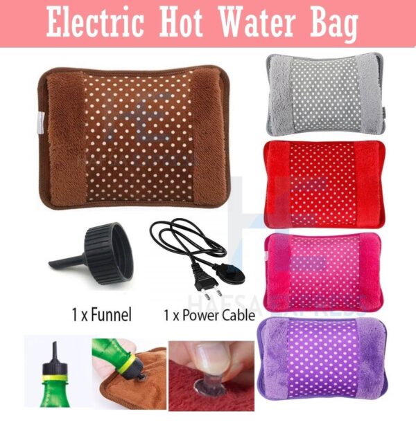 Electric Hot Water Bag (Premium Quality) Mix Color 3 Pcs