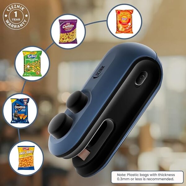 rtyy 2 in 1 Rechargeable Mini Plastic Bag Sealing Machine 3 Pis